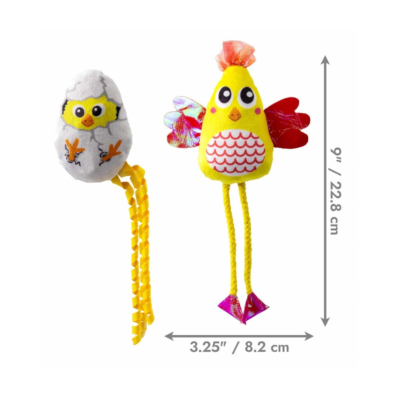 KONG Cat Scrattles Chicken 2 stk 23 x 8,5 x 3 cm med catnip